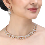 SHAHI GEMSTONE NEHA ZIRCON NECKLACE SET