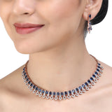 SHAHI GEMSTONE PEEHU ZIRCON NECKLACE SET