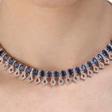 SHAHI GEMSTONE PEEHU ZIRCON NECKLACE SET