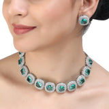 SHAHI GEMSTONE IRA ZIRCON NECKLACE SET