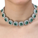 SHAHI GEMSTONE IRA ZIRCON NECKLACE SET