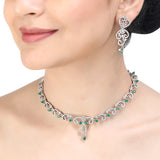SHAHI GEMSTONE ZIRCON NECKLACE SET