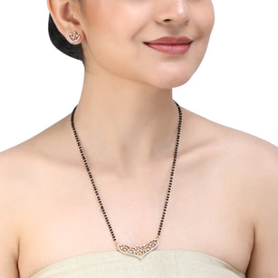 PAAN SHAPE ZIRCON MANGALSUTRA SET