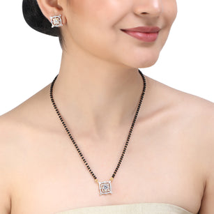 ZIRCON NECKLACE MAGALSUTRA SET