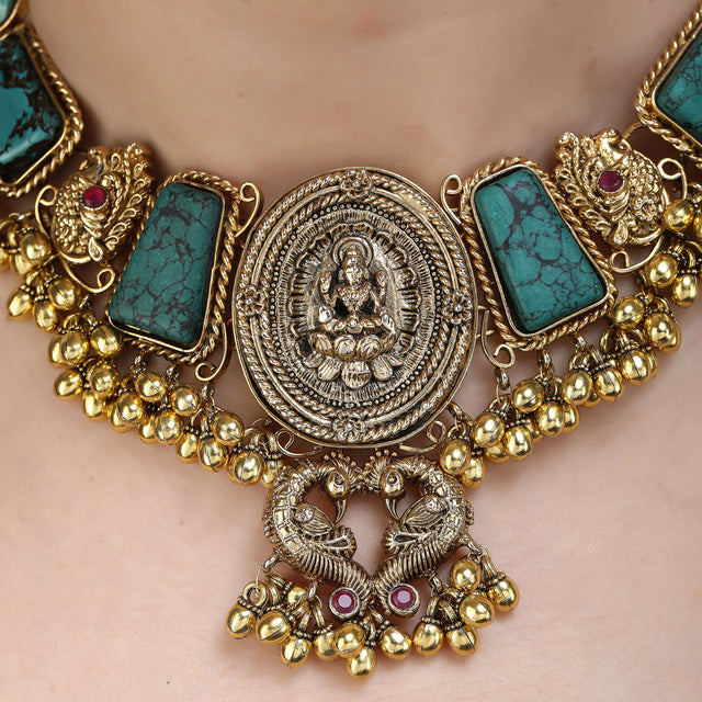 Nayaab Adya Peacock Necklace