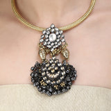 GANGA JAMUNA KUNDAN NECKLACE SET