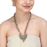 GANGA JAMUNA CHAND  KUNDAN NECKLACE SET
