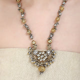 GANGA JAMUNA CHAND  KUNDAN NECKLACE SET