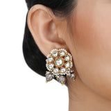 GANGA JAMUNA CHAND  KUNDAN NECKLACE SET