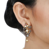 GANGA JAMUNA TIKON KUNDAN PENDANT SET
