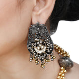 GANGA JAMUNA CHAND  KUNDAN NECKLACE SET
