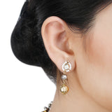 GANGA JAMUNA KUNDAN ROUND NECKLCE SET