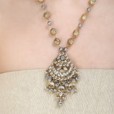 GANGA JAMUNA CHAND KUNDAN NECKLACE SET