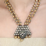 GANGA JAMUNA TEAR KUNDAN SET