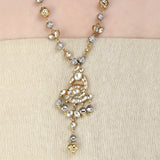 GANGA JAMUNA KUNDAN PENDANT SET
