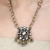 GANGA JAMUNA KUNDAN PENDANT SET