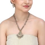 GANGA JAMUNA KUNDAN CHAND NECKLACE SET