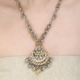 GANGA JAMUNA KUNDAN CHAND NECKLACE SET