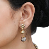 GANGA JAMUNA TIKON KUNDAN PENDANT SET