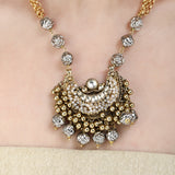 GANGA JAMUNA CHAND KUNDAN NECKLACE SET