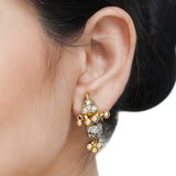 GANGA JAMUNA TIKON KUNDAN PENDANT SET