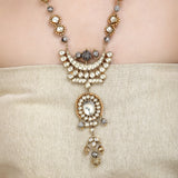GANGA JAMUNA CHAND KUNDAN NECKLACE SET