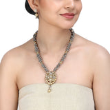 GANGA JAMUNA  KUNDAN PENDANT SET