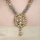 GANGA JAMUNA  KUNDAN PENDANT SET