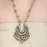 GANGA JAMUNA KUNDAN CHAND NECKLACE SET