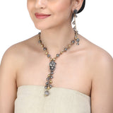 GANGA JAMUNA KUNDAN PENDANT SET