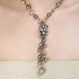 GANGA JAMUNA KUNDAN PENDANT SET