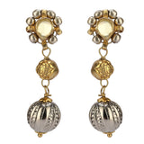GANGA JAMUNA ROUND KUNDAN PENDANT SET