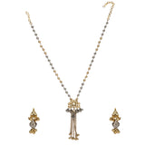 GANGA JAMUNA TIKON KUNDAN PENDANT SET