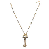 GANGA JAMUNA TIKON KUNDAN PENDANT SET
