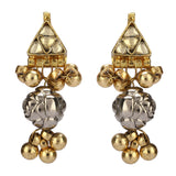 GANGA JAMUNA TIKON KUNDAN PENDANT SET