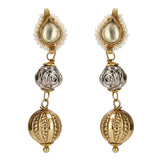 GANGA JAMUNA FLOWER KUNDAN PENDANT SET