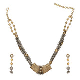 GANGA JAMUNA PLAIN TIKON NECKLACE SET