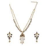 GANGA JAMUNA TIKON KUNDAN PENDANT SET