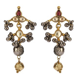 GANGA JAMUNA TIKON KUNDAN PENDANT SET