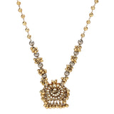 GANGA JAMUNA ROUND KUNDAN PENDANT SET