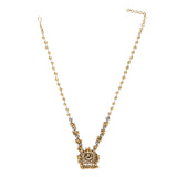 GANGA JAMUNA ROUND KUNDAN PENDANT SET