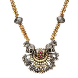 GANGA JAMUNA CHAND  KUNDAN NECKLACE SET