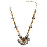 GANGA JAMUNA CHAND  KUNDAN NECKLACE SET