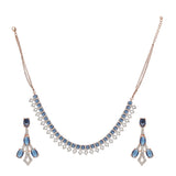 SHAHI GEMSTONE PEEHU ZIRCON NECKLACE SET