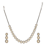 SHAHI GEMSTONE BINNI ZIRCON NECKLACE SET