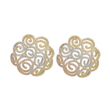 Ruhani Flower Gold Plated Studs Earring