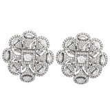 Ruhani Flower Black Studs Earring