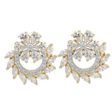 Ruhani Gold Plated  Earring Flower Studs