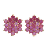 Ruhani Red Flower Earring Stud