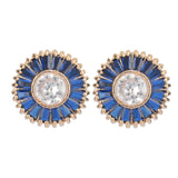 Ruhani Blue Round Earring Studs